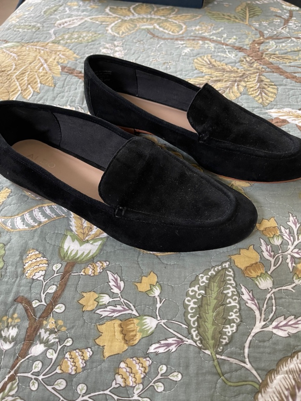 Aldo Black Suede Slip on